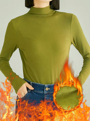 Women's Thermal Underwear Soft Half Turtleneck Long Sleeve Top