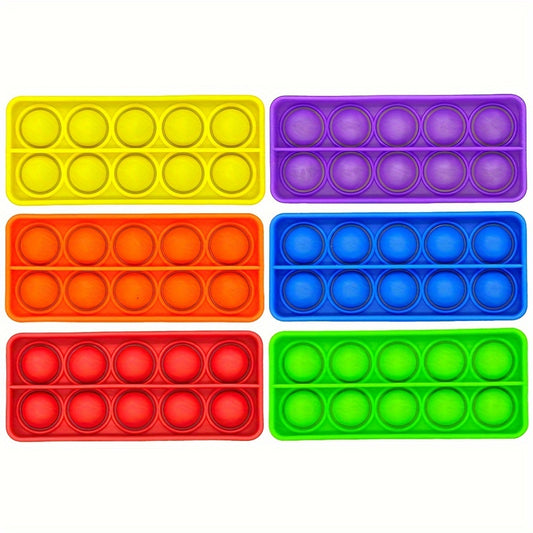 6 Pack Silicone Ten Frames Popper Math Learning Fidget Sensory Toys