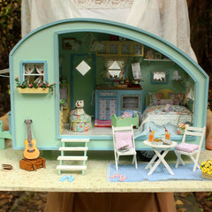 Dollhouse 3D Puzzle Mini Doll House Kit DIY Room Toys Bedroom Decor Furniture