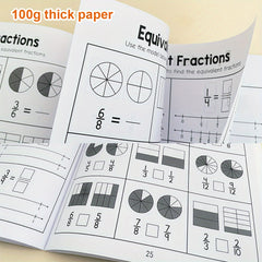 Fraction Practice Workbook for Grades 3-5, Colorful Illustrations