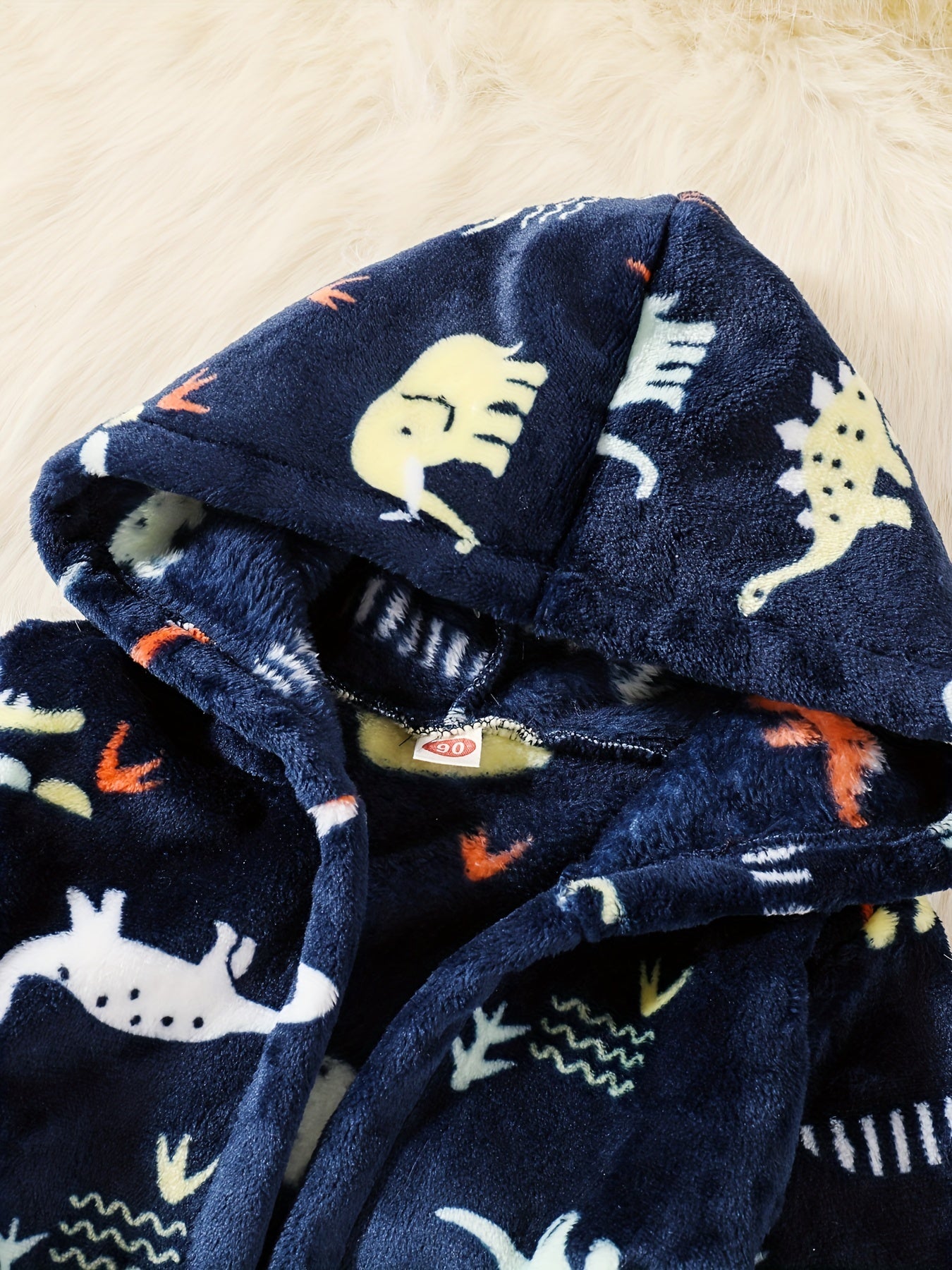 Kids' Animal Flannel Bathrobe Home Wear Plush Clothes