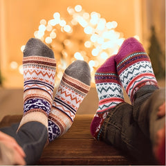 5 Pairs Women's Winter Warm Socks Thickened Soft Crew Socks