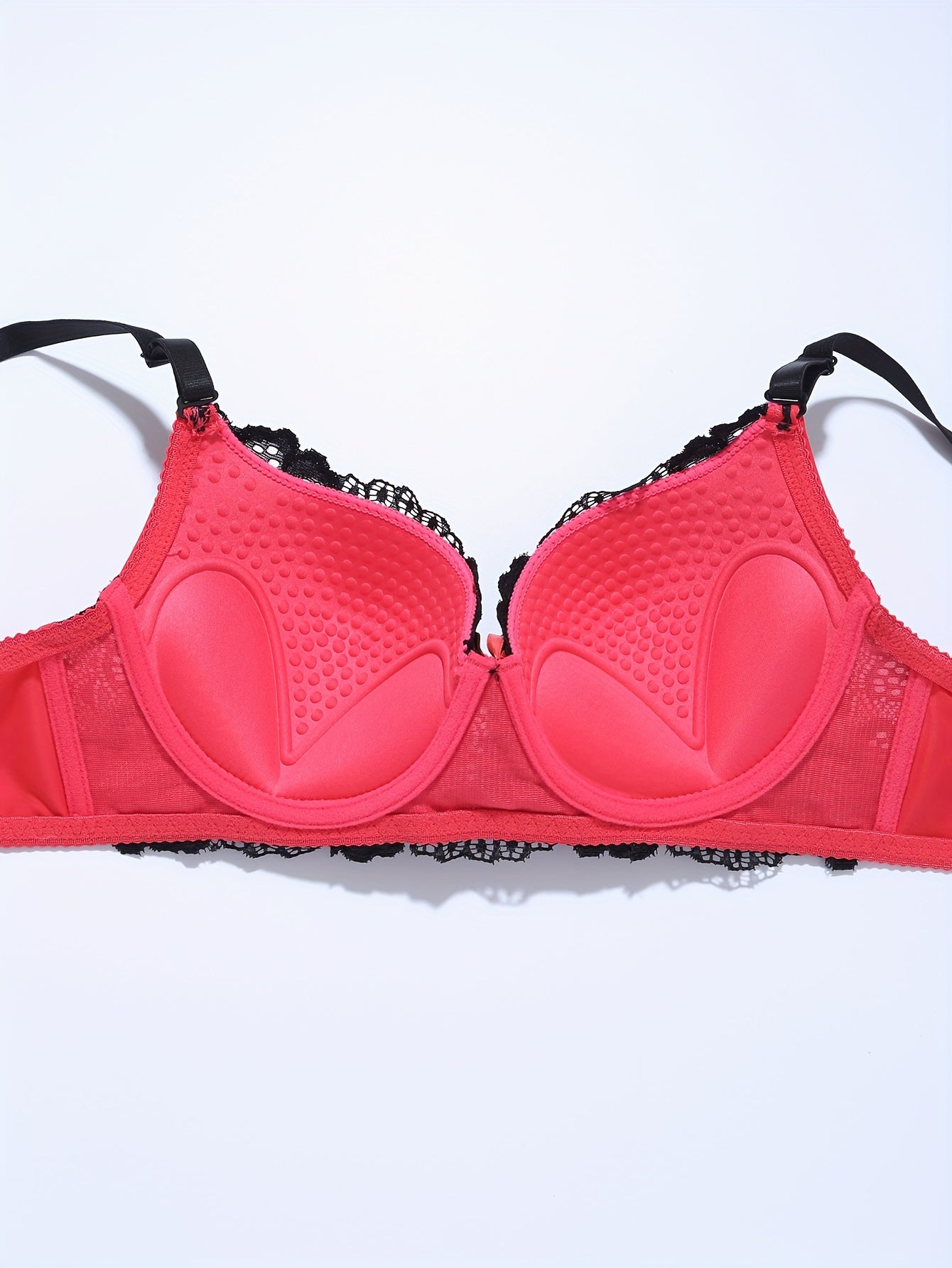 Colorblock Lace Push Up Bra Women's Lingerie