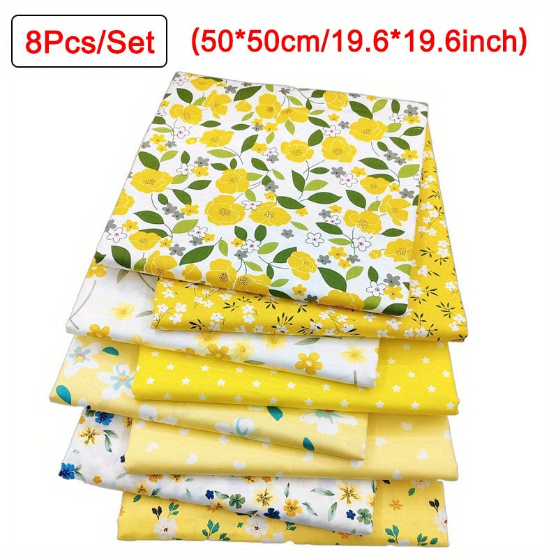 8pcs Cotton Twill Fabric Set for Bed Sheet Duvet Cover Decor