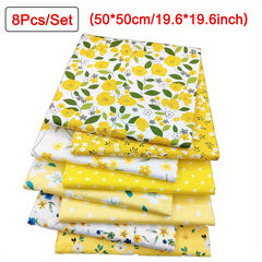 8pcs Cotton Twill Fabric Set for Bed Sheet Duvet Cover Decor