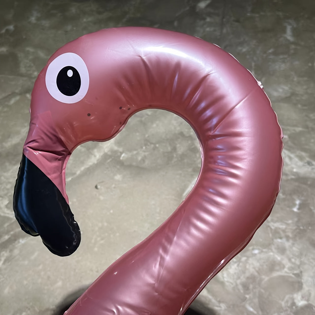 Inflatable Flamingo Pool Swimming Ring with Sequins