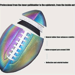 Luminous Reflective Rugby American Standard Football For Game Training