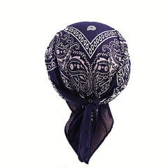 Paisley Print Head Scarf Hat Bandana Cap Vintage Turban Outdoor Sun Hat
