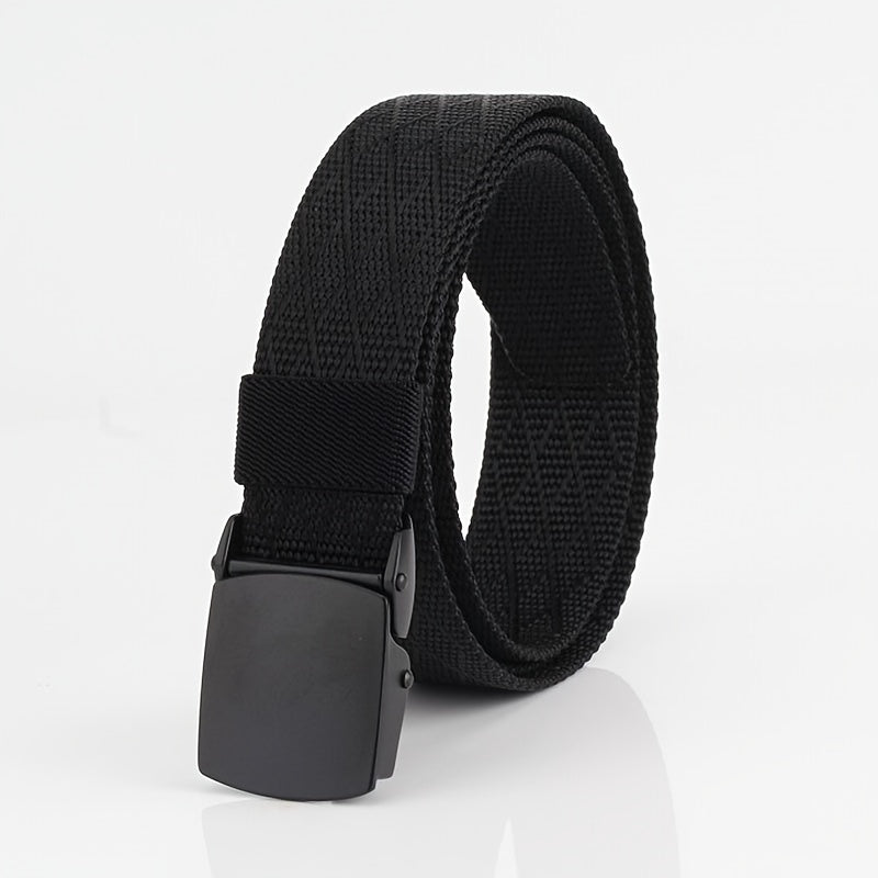 Stylish Women's Nylon Belt with Metal Buckle - 3 Wide