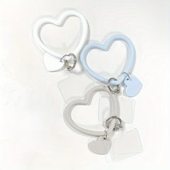 3pcs Heart Shaped Silicone Keychain Bracelets for Outdoor Sports