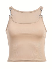 Solid Chain Linked Sleeveless Top Women's Lingerie