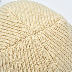 Men's Youth Street Solid Beanie Woolen Hat College Warm Women's Cold Hat