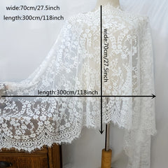 3M Chantilly Lace Trim Eyelash Edges Wedding Veil Fabric Width