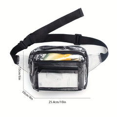 Travel PVC Transparent Waist Bag Men's Shoulder