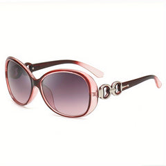Oval Frame Sunglasses Casual Gradient Lens UV400