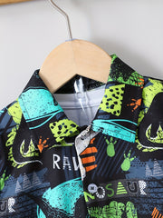 2pcs Toddler Boys Dinosaur Shirt & Shorts Set Kids Summer Clothes