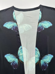 Casual Cardigan Women's Plus Butterfly Long Sleeve Open Front