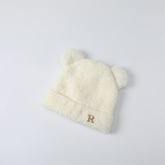 Winter Warm Beanie Hat Letter Small Ears Knitted Hat Winter Soft Knit Beanie