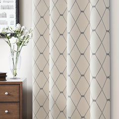 Wave Print Curtains Energy Saving Thermal Insulated Soundproof Curtains