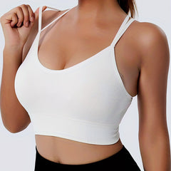 Solid Sports Cami Tops Comfy Running Workout Top Women's Lingerie