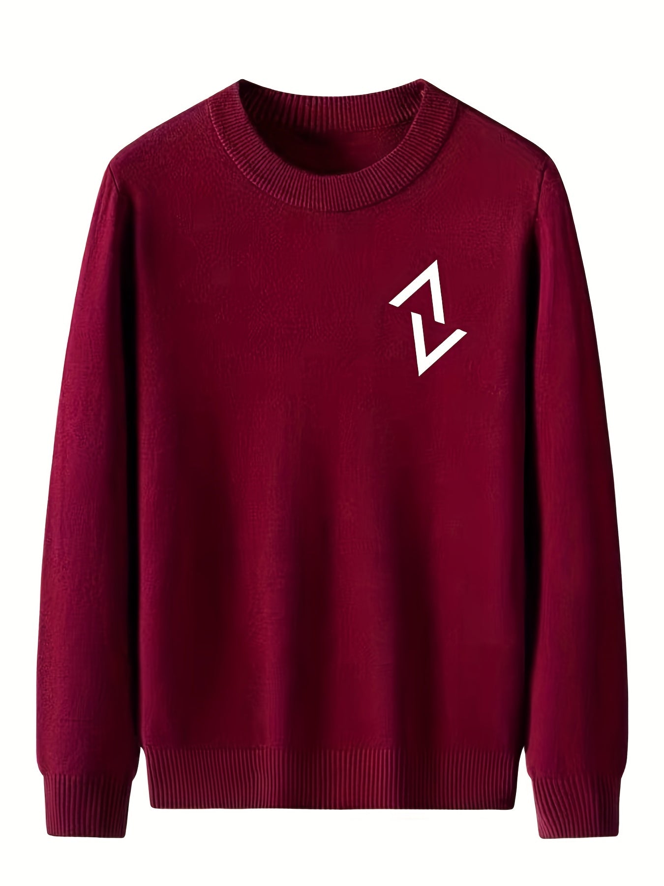 Geometric Pattern Knitted Sweater for Men