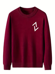 Geometric Pattern Knitted Sweater for Men