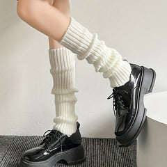 Y2K Rib Knit Leg Warmers - 2pcs