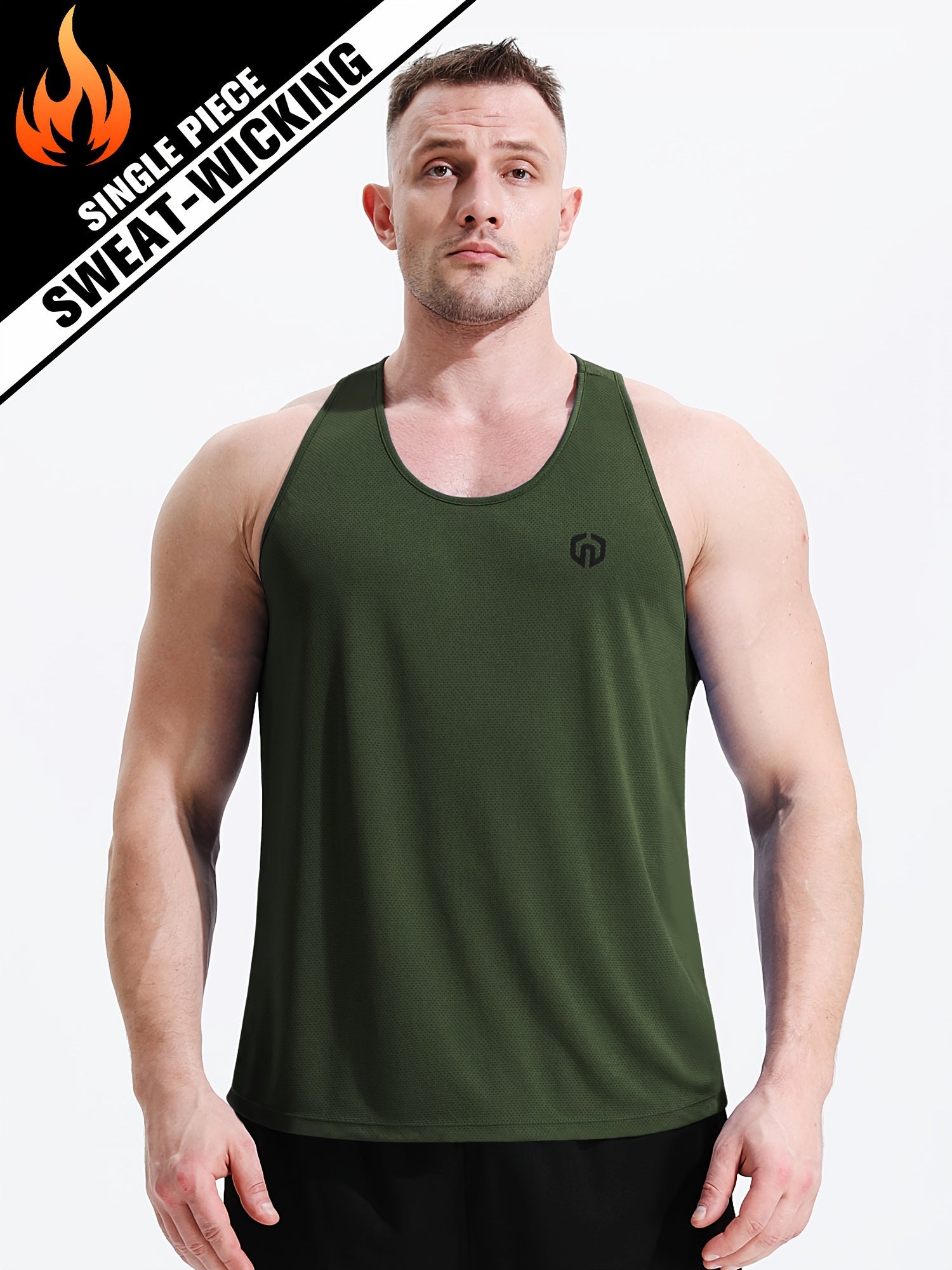 Men's Stretch Sleeveless Tank Top for Gym Workout - Comfy & Breathable