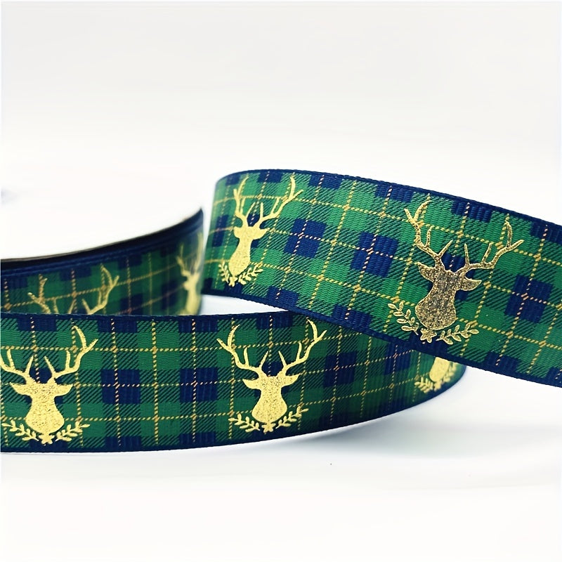 2yds 25mm Christmas Printed Ribbon For Decoration DIY Supplies
