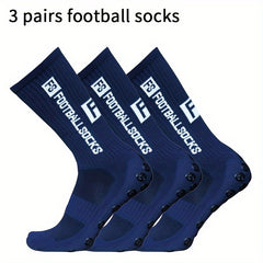 3 Pairs Men's Mid Crew Sport Socks Sweat Absorbing Comfy Breathable Socks