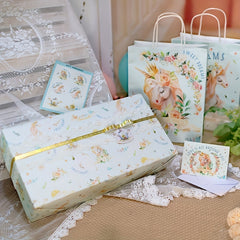 Matte Cowhide Flower Wrap Paper Animal Holiday Gift Set