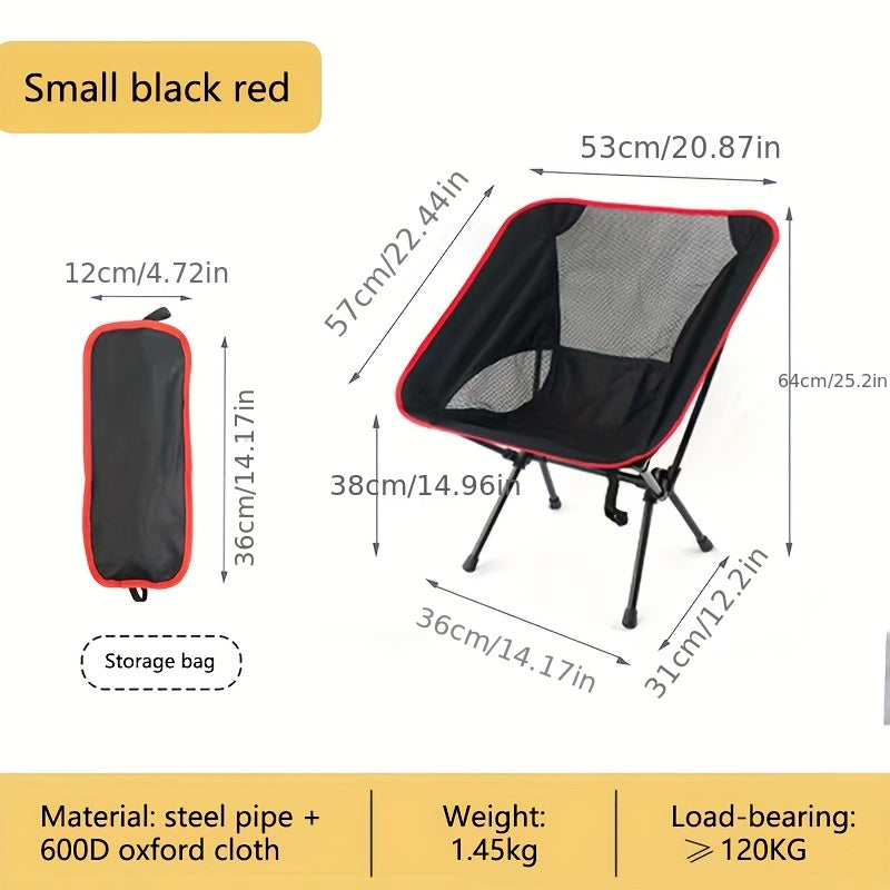 Portable Folding Backrest Chair for Outdoor Camping Barbecue Beach Fishing