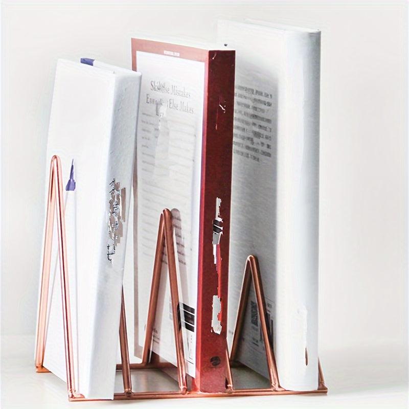 Art Deco Desktop Shelf Magazine Creative Desk Iron Small Bookcase