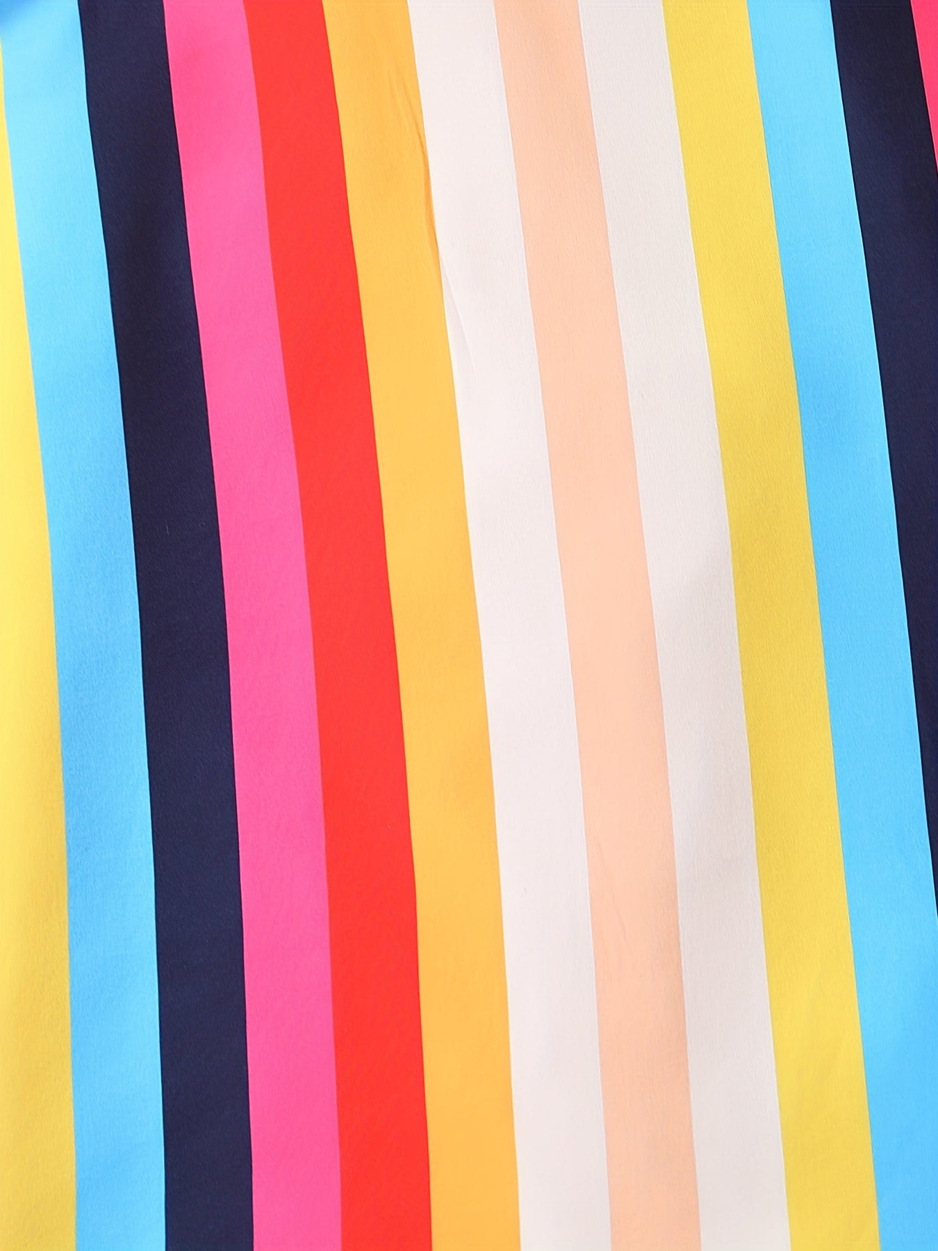 Girls Rainbow Stripes Print Cami Dress Beach Party Holiday Kids Summer Clothes