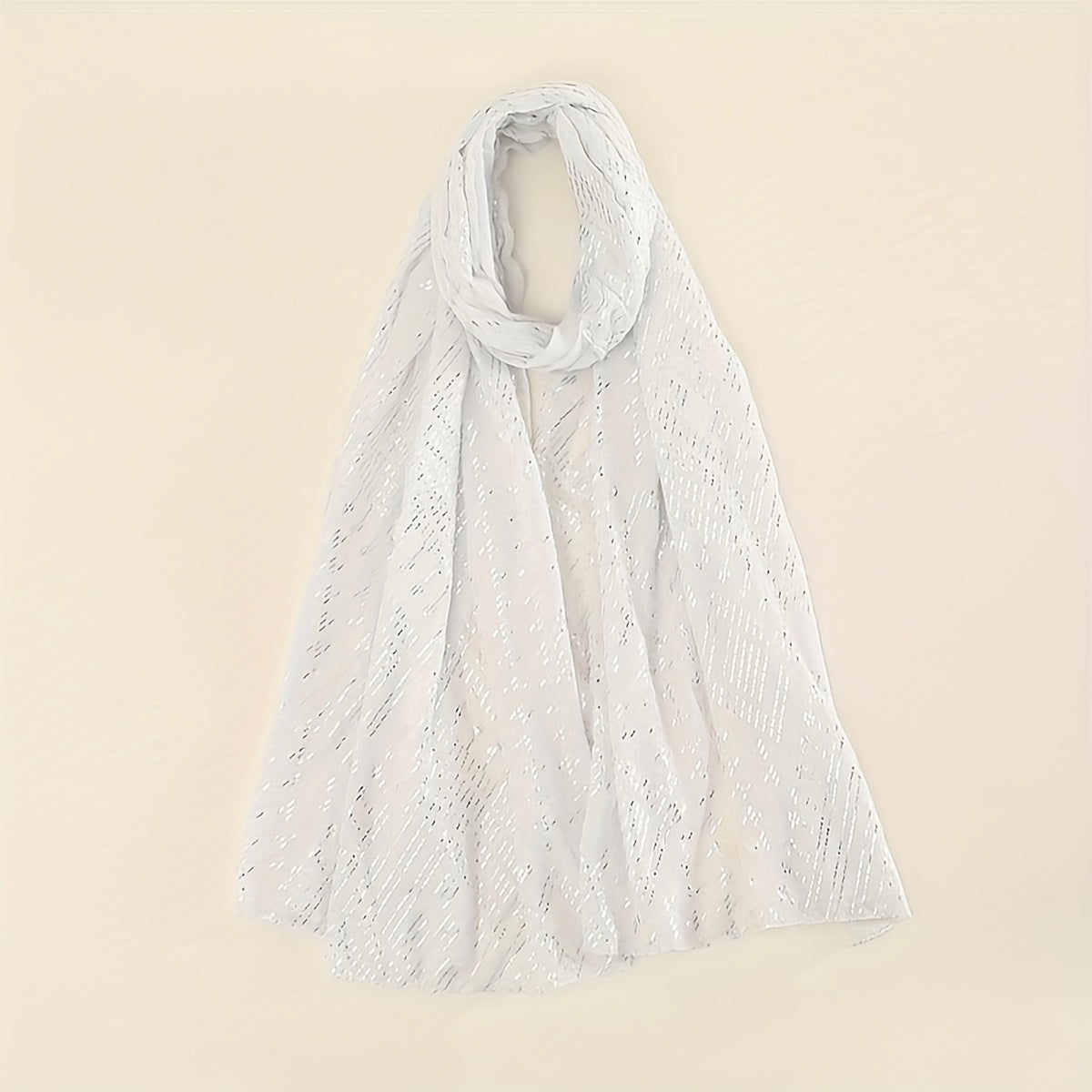 Hot Stamping Shawl Thin Breathable Scarf Retro Solid Travel Casual Hijab