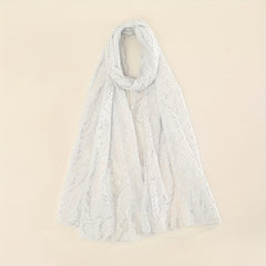 Hot Stamping Shawl Thin Breathable Scarf Retro Solid Travel Casual Hijab