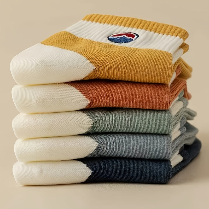 10 Pairs Men's Crew Socks Breathable Comfy Daily Wearing Sports Socks
