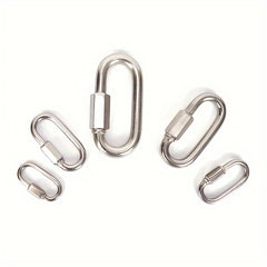 2Pc Stainless Steel Quick Link Carabiners Safety Snap Hook