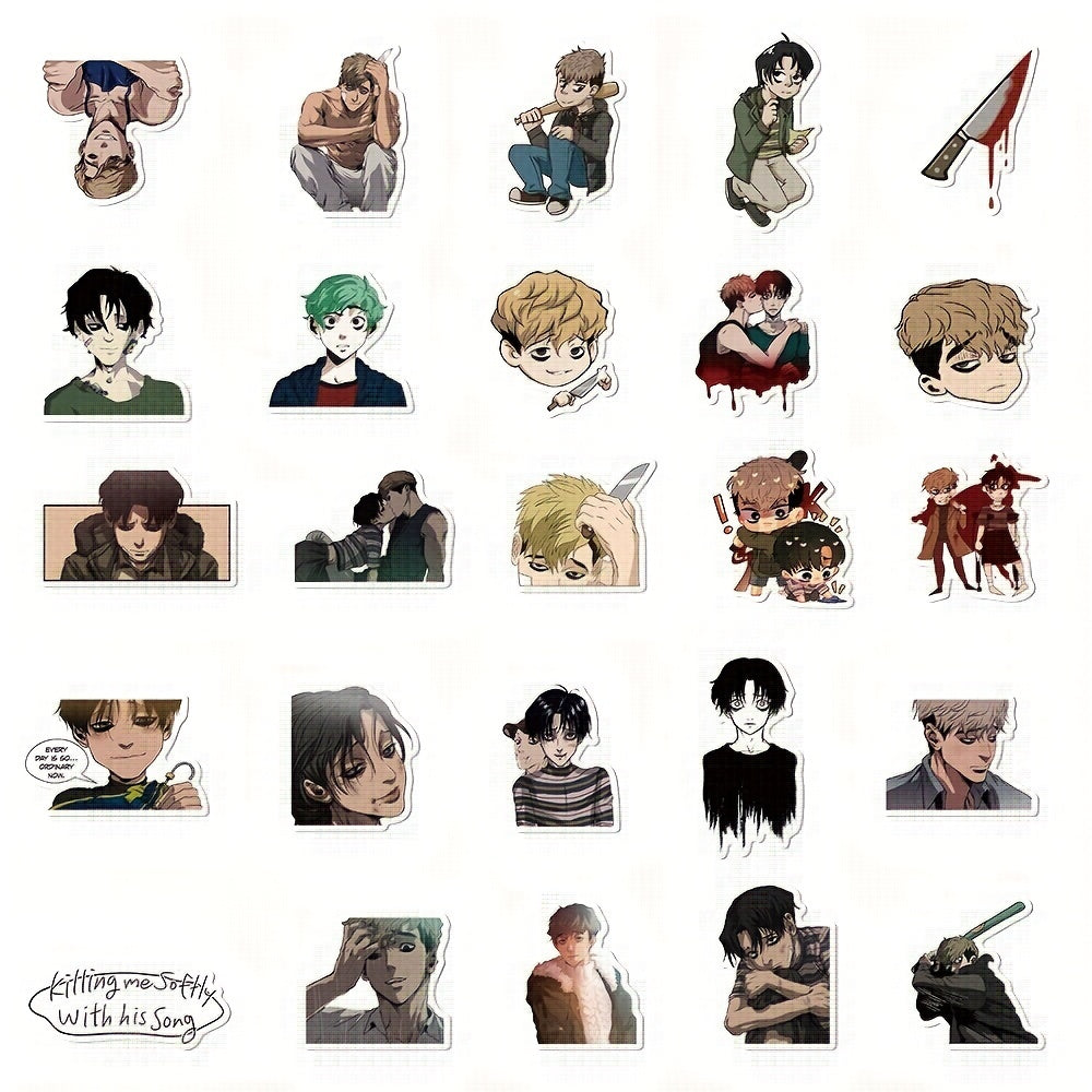 50pcs Anime Kill Tracking Series Stickers Waterproof DIY Creative Stickers