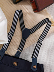 Baby Boy Clothes Suit Toddler Gentleman Outfits Formal Dress Shirt Bowtie
