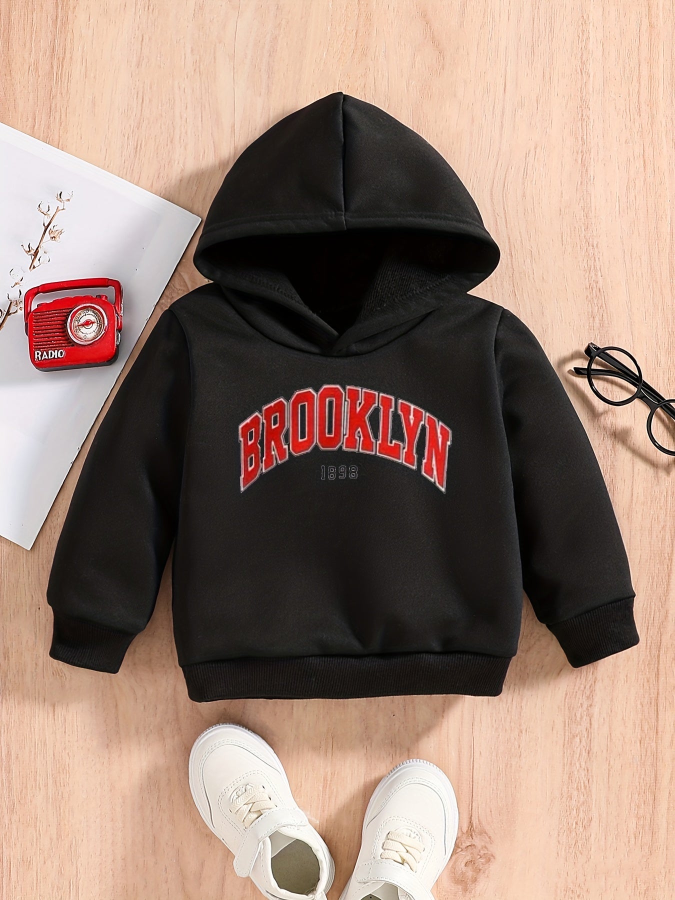 Boys Letter Print Hoodie Sweatshirt Top