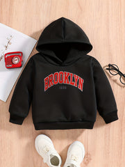 Boys Letter Print Hoodie Sweatshirt Top