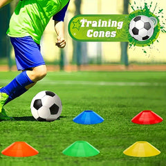 Agility Soccer Cones Set with Carry Bag and Holder - Soccer Training Equipment