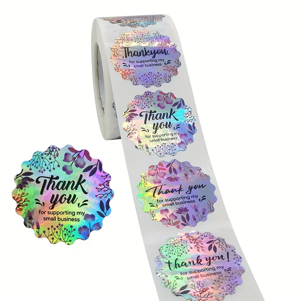 500 Sheets Volume 3 8 Cm Rainbow Laser Commercial Decorative Stickers Labels