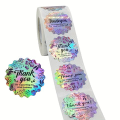 500 Sheets Volume 3 8 Cm Rainbow Laser Commercial Decorative Stickers Labels