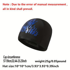 Flame Pattern Swim Cap Elastic Ear Protection