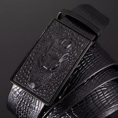 Men's Crocodile Pattern PU Leather Business Belt