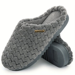 Women's Plush Lined Slippers Closed Toe Slip On Home Shoes