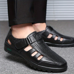 Men's Hollow Out Hook-Loop Sandals