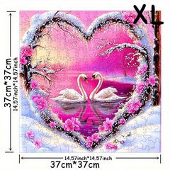 Love Swan Hot Wooden Puzzle - Ages 3+ - Hell Difficulty - Gift Box